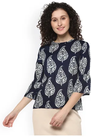 Mayra Women Blue Printed Top