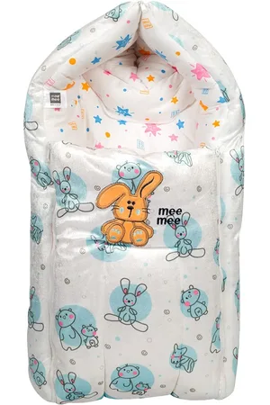 MeeMee Infant Kids Blue & White Printed Sleeping Bag