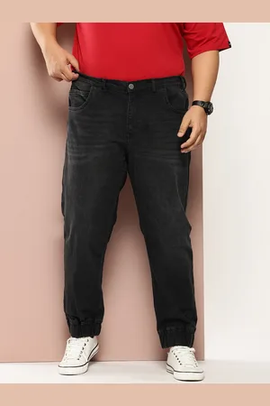 Sztori Men Plus Size Light Fade Stretchable Jogger Jeans