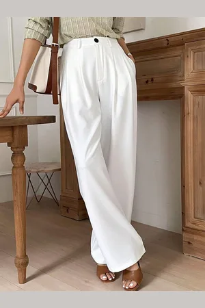 Chemistry Women Relaxed Loose Fit High-Rise Trousers