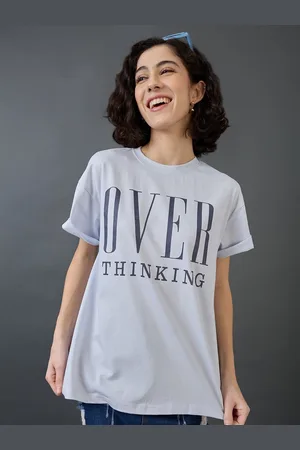 Mast & Harbour Women Printed Raw Edge T-shirt