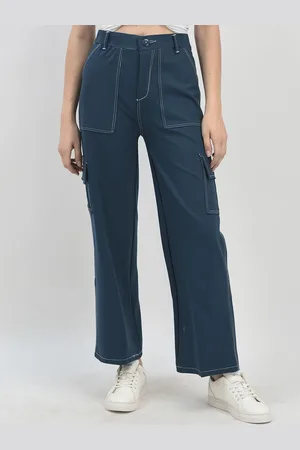 Chemistry Women Relaxed Straight Leg High-Rise Cargos Trousers