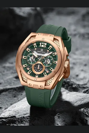 Naviforce Men Printed Dial & Straps Analogue Chronograph Watch NF8063_RG GN GN