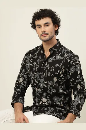 JADEBERRY Men Classic Slim Fit Floral Opaque Printed Casual Shirt