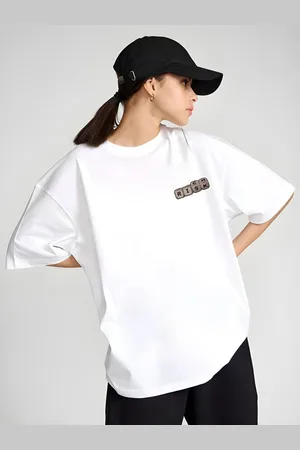 Moda Rapido Women Typography Printed Round Neck Cotton Oversized T-shirt