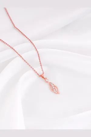 GIVA Rose Gold Plated 925 Sterling Silver Pendants with Chains