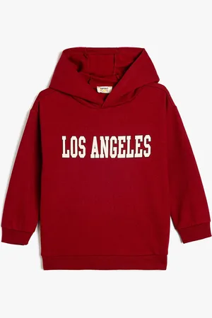 Koton Boys Typography Printed Hood Cotton Pullover Sweatshirt