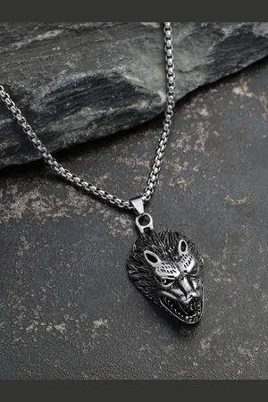 French Accent Silver-Plated Pendant With Chain