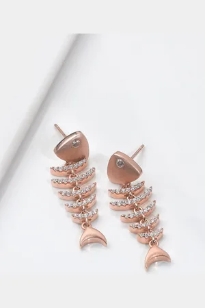 GIVA Leaf Shaped Drop Earrings