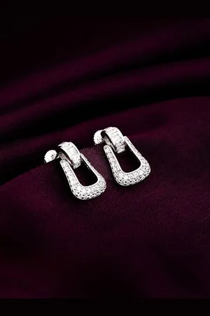 GIVA Geometric Drop Earrings
