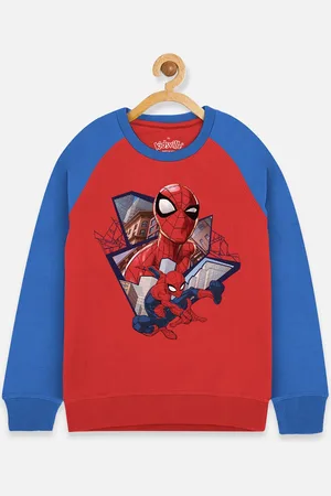 Kidsville Boys Red Spiderman Printed Sweatshirt
