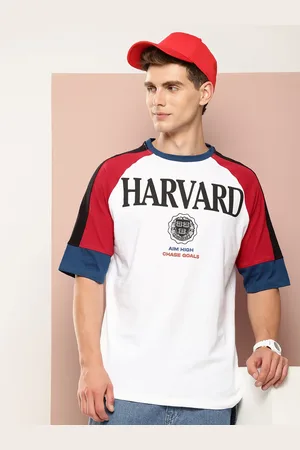 HARVARD Pure Cotton Brand Logo Printed T-shirt