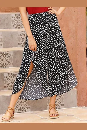 HERE&NOW Women Polka Dot Printed Trousers