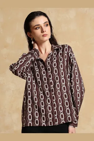 Kazo Women Opaque Printed Formal Shirt