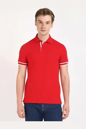 Tommy Hilfiger Men Solid Polo Collar Cotton T-shirt