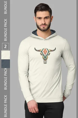 bullmer Pack Of 2 Graphic Printed Cotton T-shirt