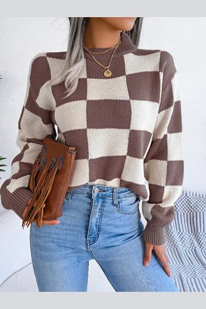 HERE&NOW Women Checked Pullover
