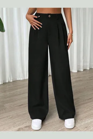 Chemistry Women Relaxed Loose Fit High-Rise Trousers