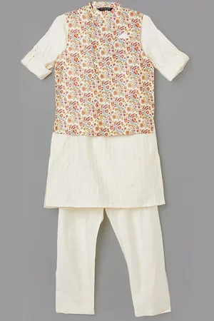 Lifestyle Boys Striped Kurta with Pyjamas & Nehru jacket