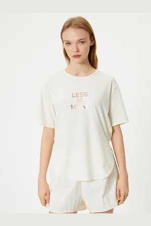 Koton Women Typography Printed Round Neck T-Shirt