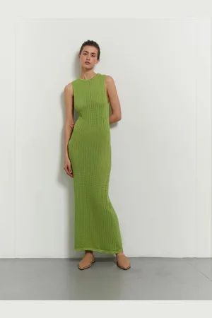 HERE&NOW Women Self Design Bodycon Maxi Dress