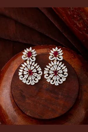 ESTELE Gold-Plated Floral Drop Earrings