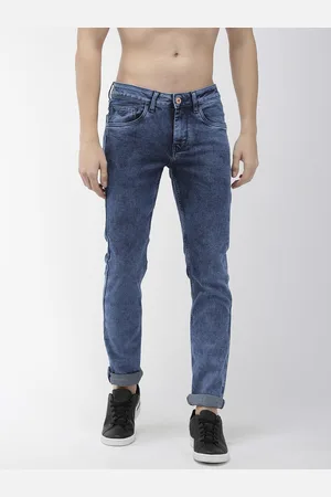 Flying Machine Men Blue Jackson Skinny Fit Mid-Rise Clean Look Stretchable Jeans