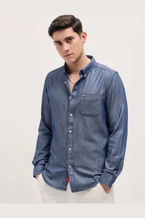 The Bear House Men Slim Fit Multi Stripes Opaque Striped Casual Shirt