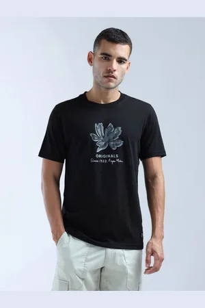Flying Machine Men Graphic Printed Round Neck Cotton T-shirt