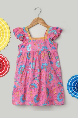 BownBee Floral Print A-Line Midi Dress