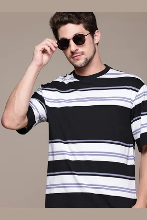 Roadster The Lifestyle Co. Men Striped Relaxed Fit T-shirt