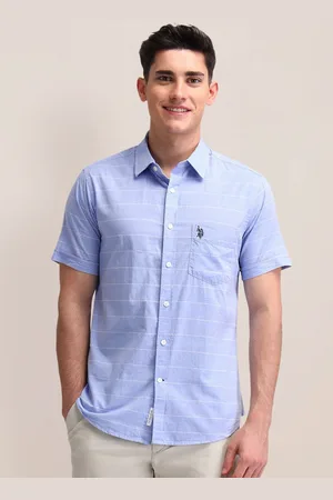 U.S. Polo Assn. Men Classic Horizontal Striped Cotton Tailored Fit Casual Shirt