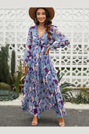 HERE&NOW Women Floral Print A-Line Maxi Dress