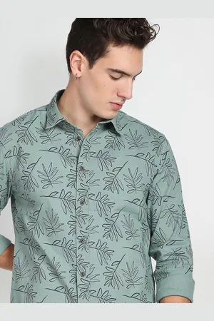 Flying Machine Men Cotton Slim Fit Floral Opaque Floral Printed Casual Shirt