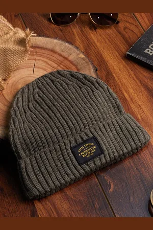 Royal Enfield Men Self Design Acrylic Wool Beanie Cap
