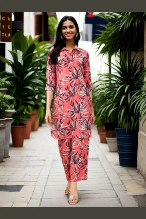 Moda Rapido Printed Tunic & Trousers Co-Ord Set