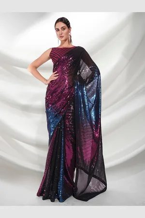 Kalista Embellished Sequinned Pure Georgette Saree