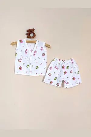 BAESD Infants Kids Printed Pure Cotton Top with Shorts