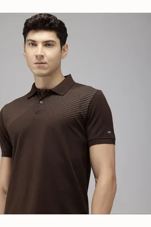 Arrow Striped Polo Collar T-shirt