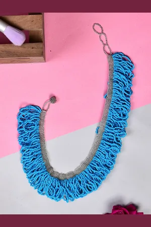 Bamboo Tree Jewels Beaded Statement Tribal Necklace