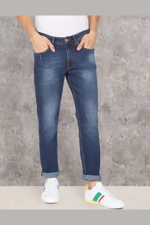 Ralph Lauren Men Blue Slim Fit Low Distress Light Fade Stretchable Jeans