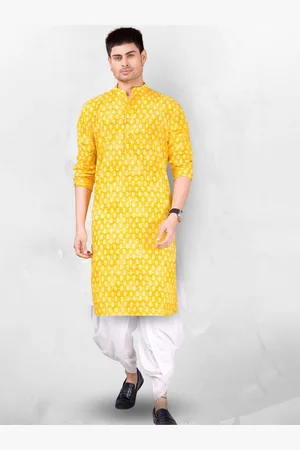SHIWAM ETHNIX Ethnic Motifs Printed Mandarin Collar Staright Kurta With Dhoti Pants