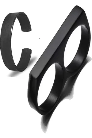 Roadster The Lifestyle Co Set Of 2 Plain & Double Finger Ring