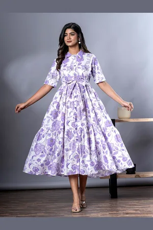 Kalini Floral Print Fit & Flare Maxi Dress