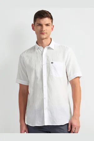 Arrow Classic Fit Spread Collar Short Sleeves Casual Shirt
