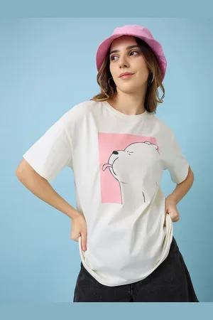 Mast & Harbour Women Printed Raw Edge T-shirt