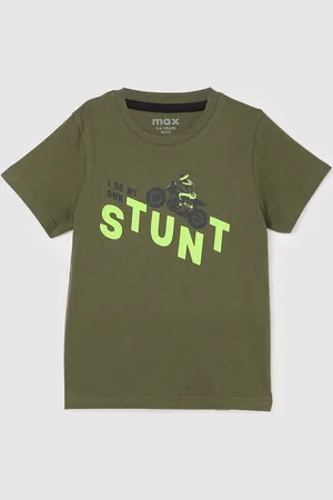 Max Collection Boys Typography Printed Cotton T-shirt