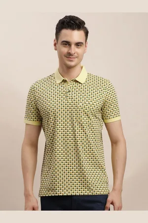 Turtle Men Printed Polo Collar Pockets Slim Fit T-shirt