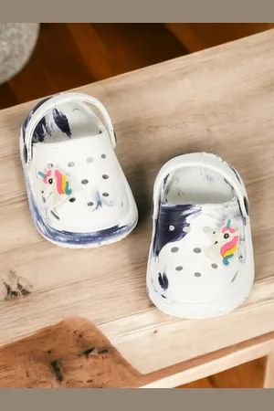 Lil Lollipop Kids Marble Printed Anti-Slip Clogs