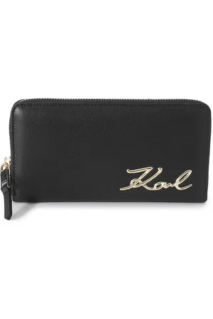 Karl Lagerfeld Women Textured PU Zip Around Wallet